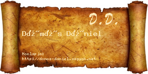 Dömös Dániel névjegykártya